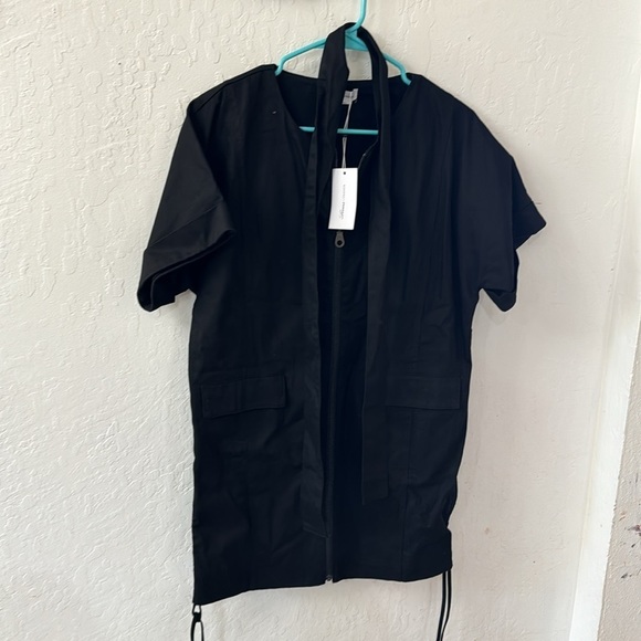 Lovers + Friends Ashwood Mini Dress Ebony Black Zip Front Small - Picture 7 of 7